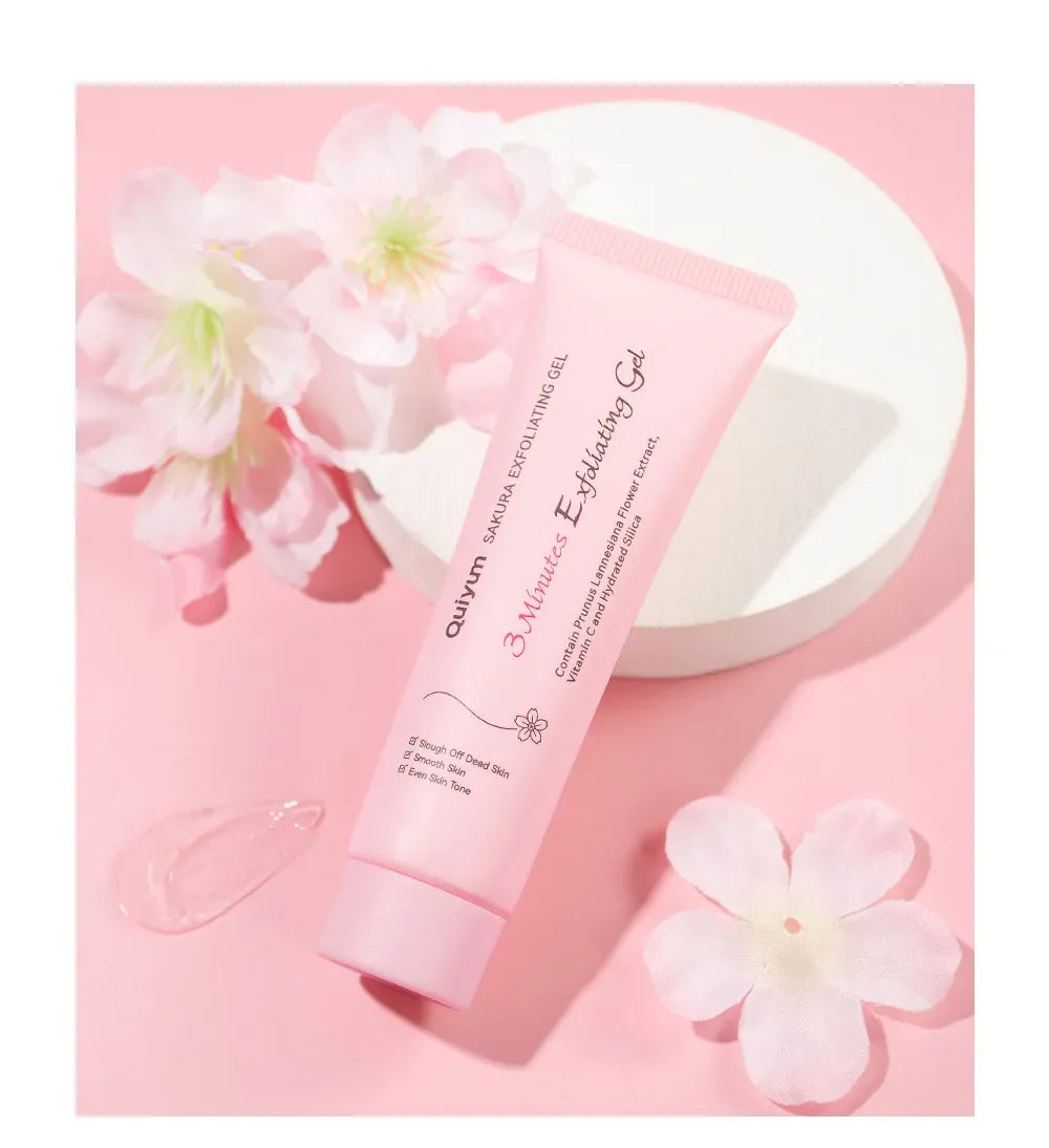 Sakura Peeling Gel – Exfoliating Face Scrub with Vitamin C & Hyaluronic Acid for Smooth, Glowing Skin
