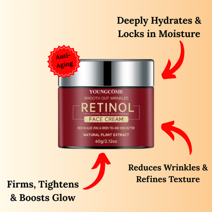 Retinol Face Cream – Anti-Wrinkle, Hydrating & Firming Moisturizer with Hyaluronic Acid & Collagen