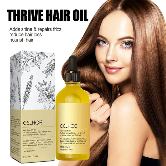 60ml Rosemary Hair Growth Oil – Natural Veganic Essential Oil for Thicker Hair, Anti Hair Loss & Damage Repair | REAROYA Unisex Formula