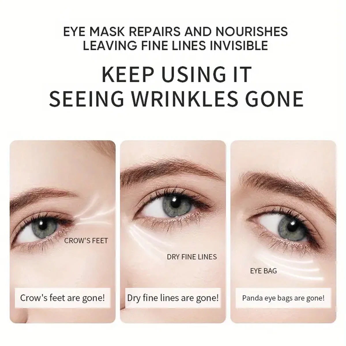 60pcs Seaweed Hyaluronic Acid Eye Mask – Anti-Aging, Dark Circle & Puffiness Treatment | Water Ice Levin Collagen Eye Patches