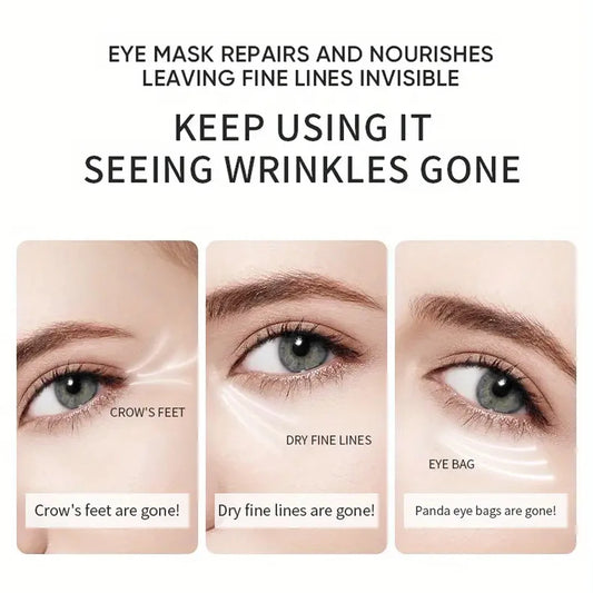 60pcs Seaweed Hyaluronic Acid Eye Mask – Anti-Aging, Dark Circle & Puffiness Treatment | Water Ice Levin Collagen Eye Patches