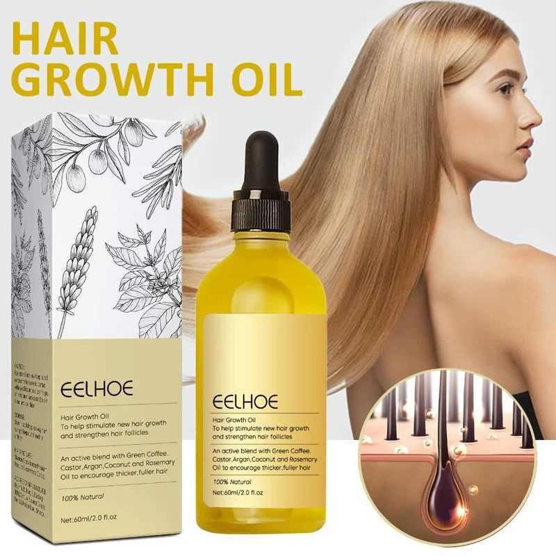 60ml Rosemary Hair Growth Oil – Natural Veganic Essential Oil for Thicker Hair, Anti Hair Loss & Damage Repair | REAROYA Unisex Formula