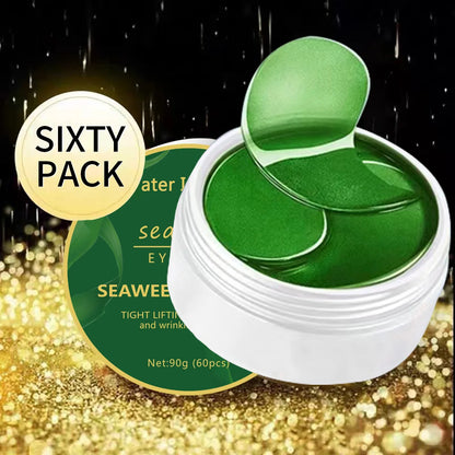 60pcs Seaweed Hyaluronic Acid Eye Mask – Anti-Aging, Dark Circle & Puffiness Treatment | Water Ice Levin Collagen Eye Patches