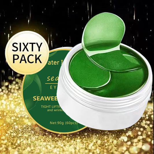 60pcs Seaweed Hyaluronic Acid Eye Mask – Anti-Aging, Dark Circle & Puffiness Treatment | Water Ice Levin Collagen Eye Patches