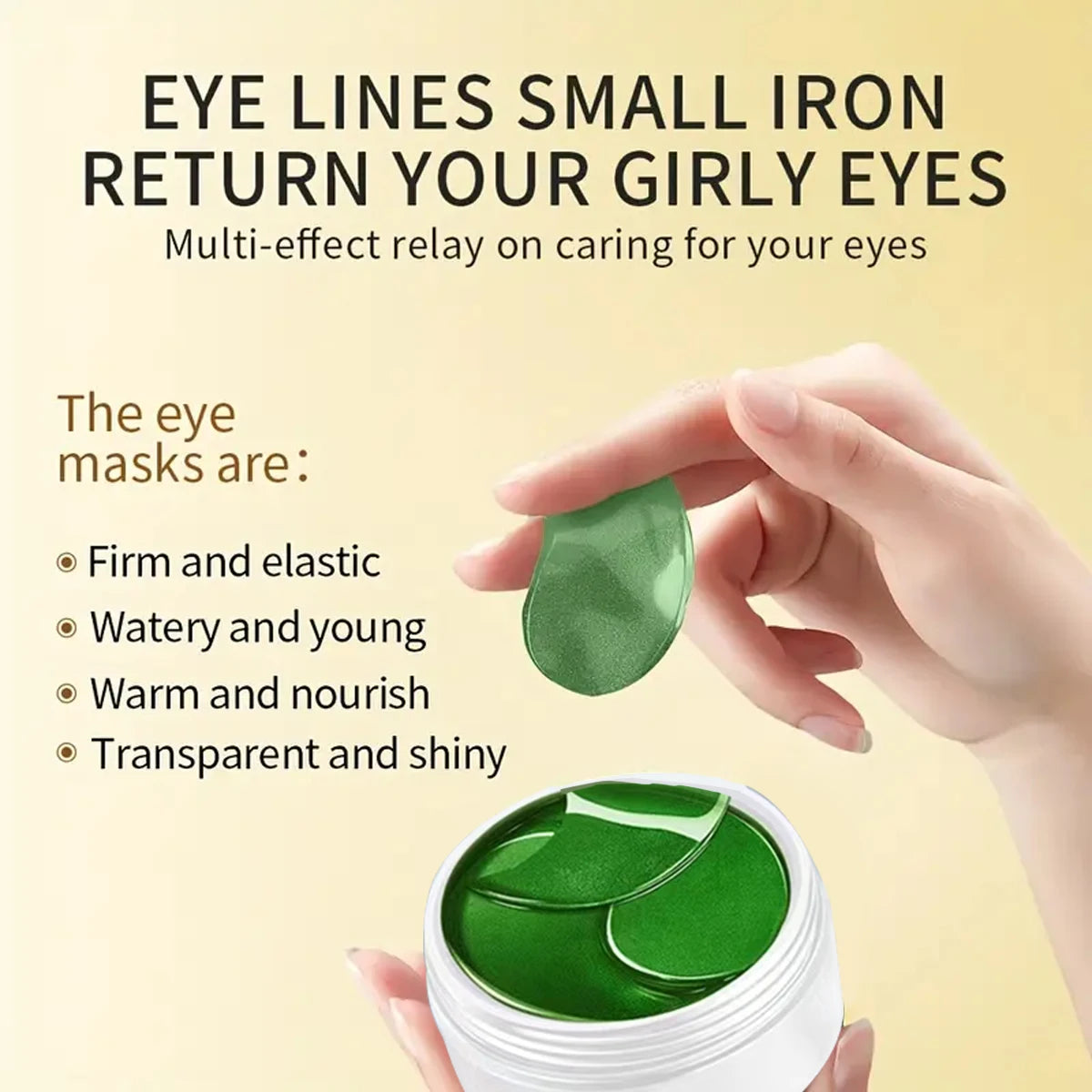 60pcs Seaweed Hyaluronic Acid Eye Mask – Anti-Aging, Dark Circle & Puffiness Treatment | Water Ice Levin Collagen Eye Patches