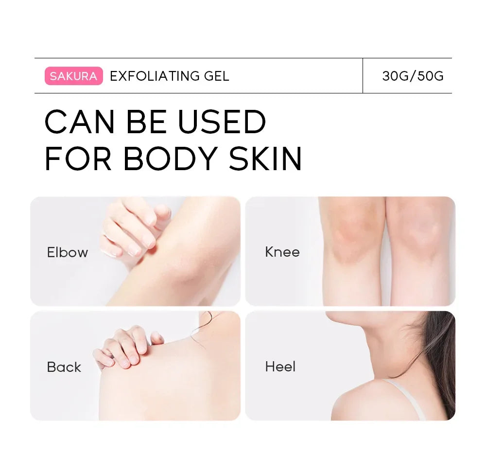 Sakura Peeling Gel – Exfoliating Face Scrub with Vitamin C & Hyaluronic Acid for Smooth, Glowing Skin